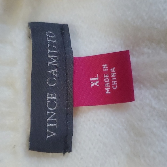 NWT Vince Camuto Soft V Neck White Color Paradox Sweater Size XL - Picture 7 of 10